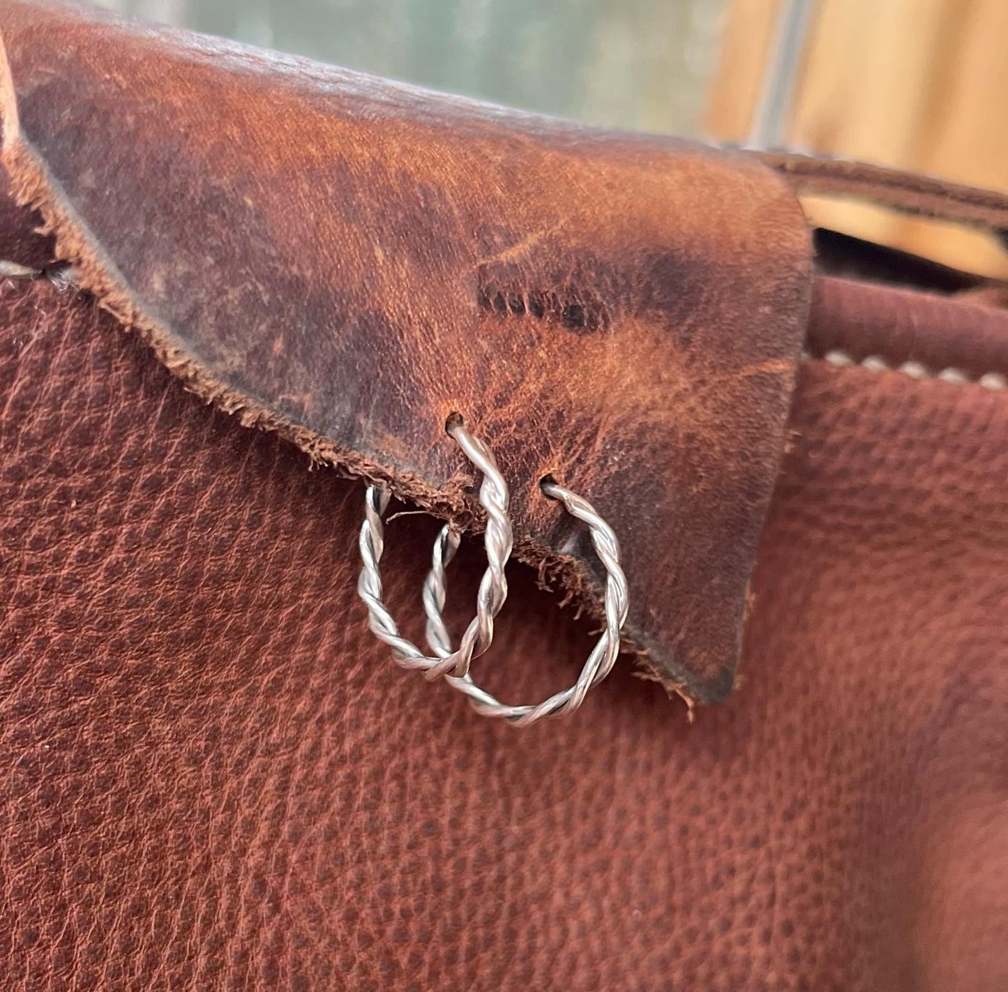 Sterling Silver Twist Hoop Earrings