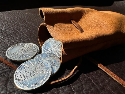 Leather Pouch For Silver Coins